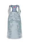 Diesel Mini Abito In Denim Stampato Donna