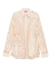 Diesel Abstract-print Long-sleeve Blouse In Neutral