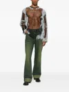 Diesel Abstract-print Mesh T-shirt In Multi