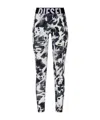 Diesel Abstract-pattern Leggings In Multi