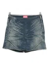 Diesel Denim Shorts With Belt Loops In Blue