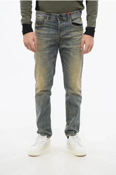 Diesel Acid Wash Effect Regular Fit D-finitive Jeans 17cm L.32 In Gold