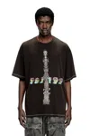 Diesel Acid-wash T-shirt With Printed Graphics In Tobedefined