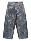 Diesel Acid-washed Jeans In Gray