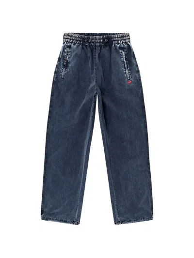 Diesel Acid-wash P-apyri Track Pants In Blue