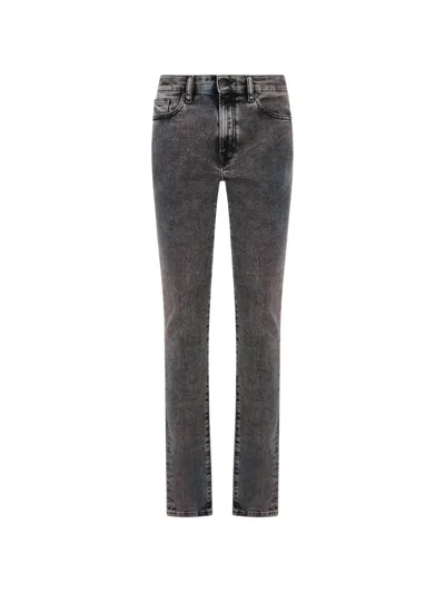 Diesel Acid-wash Slim-fit Jeans In Black