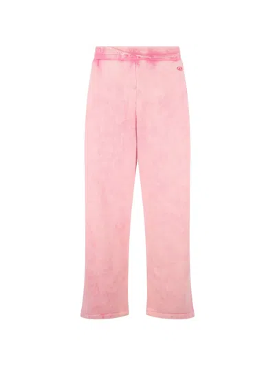 Diesel Acid-wash Track Pants In Pink