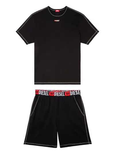 Diesel Adam T-shirt And Shorts Set In Black
