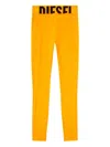 Diesel Adeline-d-pop Logo-detail Trousers In Yellow