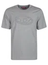 Diesel T-shirt Brodé En Coton In Gray