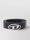 Diesel 4cm D Leather Buckle Belt In Black