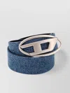 DIESEL ADJUSTABLE LENGTH DENIM LOGO BELT