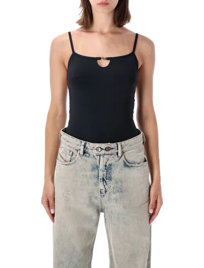 Diesel Adjustable Mini Bodysuit With Cut-out Detail - Size S In Nero