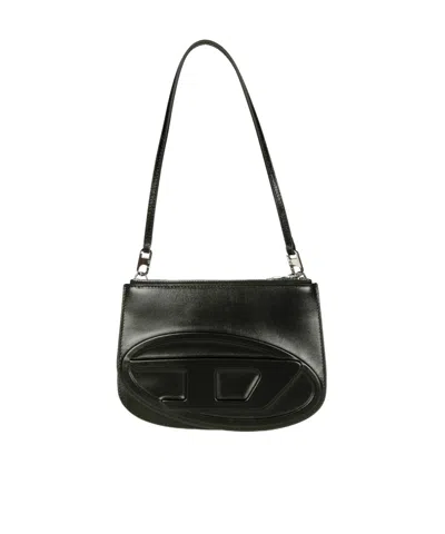 Diesel Adjustable Strap Shoulder Bag In Black