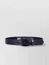 Diesel Adjustable Three-dimensional Leather Belt In Blue