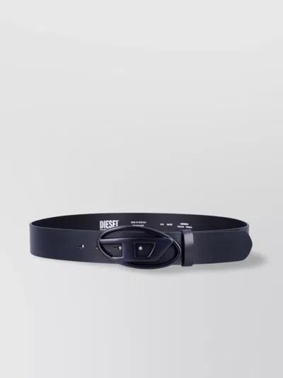 Diesel Adjustable Three-dimensional Leather Belt In Blue