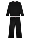 Diesel Adrian Long-sleeve Pyjama Set In Black