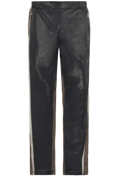 Diesel Side-stripe Straight-leg Trousers In Black