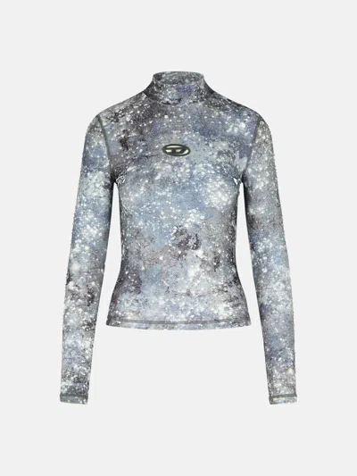 Diesel 'akara' Grey Polyamide Blend Top
