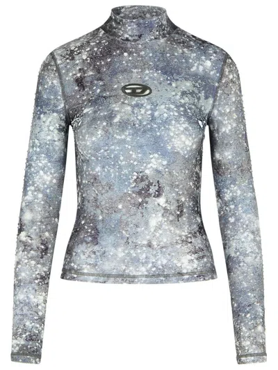 DIESEL DIESEL 'AKARA' GREY POLYAMIDE BLEND TOP