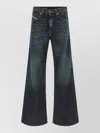 Diesel Wide Jeans 1978 D-akemi With Exposed Seams 32cm L32 In Blue