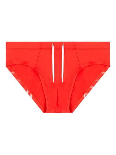 Diesel Alfie-d-core Swim Briefs In Red