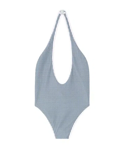 Diesel Allie-d-core Houndstooth Printed Swimsuit In Multi