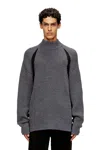 Diesel Alpaca-blend Jumper With Contrast Inserts In Gray