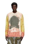Diesel Men's Fuzzy Sweater With Pop Print In Multicolor
