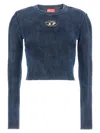 Diesel Women M-anchor Cotton Sweater In Blue