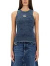 Diesel M-anchor-a-sl Ribbed Cotton Tank Top