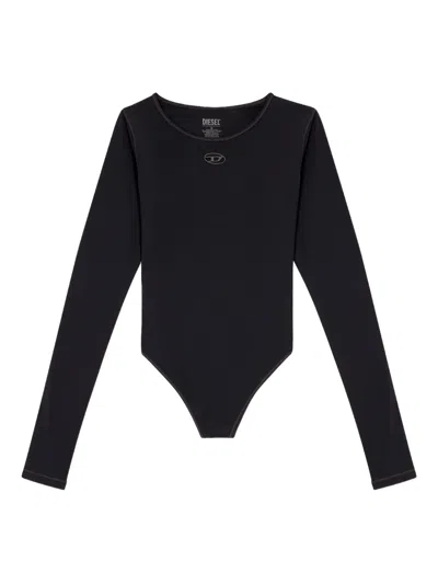 Diesel Angelica-utlt Long-sleeve Bodysuit In Black