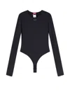 Diesel Women Angelina-utlt Nylon Bodysuit In Brown
