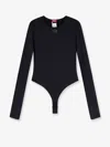 Diesel Angelina-utlt Logo-detail Bodysuit In Black