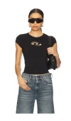 Diesel T-angie T-shirt In Stretch Cotton In Black