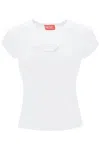 Diesel Angie T-shirt With Peekaboo Logo In White