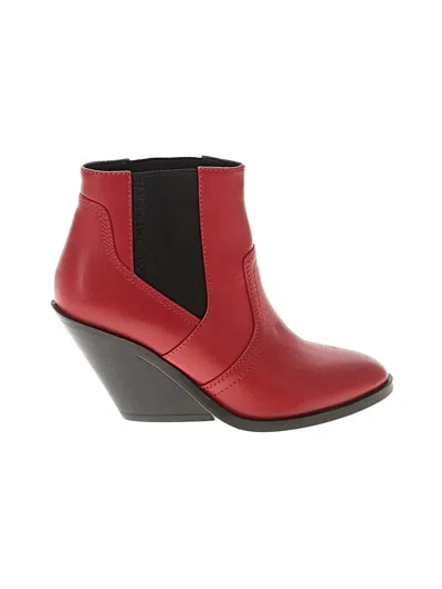 Pre-owned Diesel Ankle Boots In Red