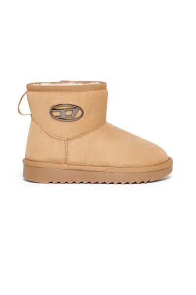 Diesel Ankle Boots With Logo In Neutral