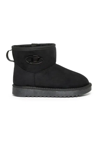 Diesel Ankle Boots With Logo In Black