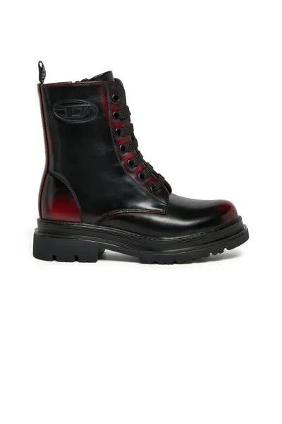 Diesel Ankle Boots With Logo In Black