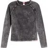 Diesel Faded Long-sleeve Top In Off/black