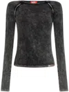Diesel Long Sleeves T-shirt In Black