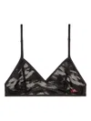 Diesel Bra In Stretch Camo Lace In Black