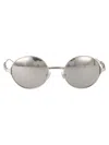 Diesel Argento Lucido Metal Sunglasses In Metallic