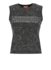 Diesel Sleeveless Top With Zip Detail