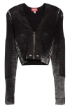 Diesel M-asera Cropped Cardigan In Black
