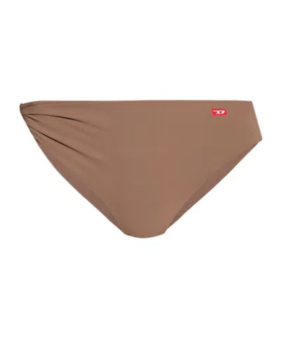 Diesel Ash Twisted Bikini Bottoms In Brown