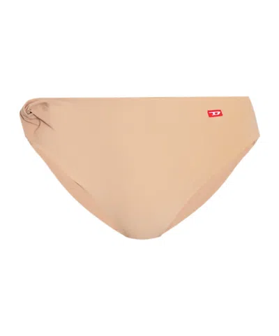 Diesel Ash Twisted Bikini Bottoms In Nude