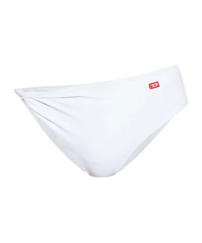 Diesel Ash Twisted Bikini Bottoms In White