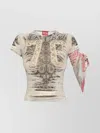 Diesel Asymmetric Crew Neck Cropped Top